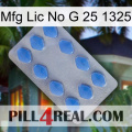 Mfg Lic No G 25 1325 21